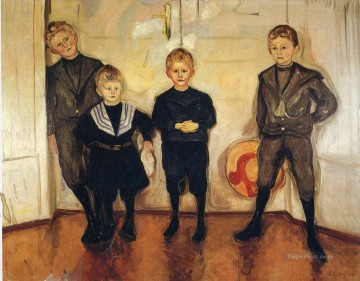 リンデ博士の4人の息子 1903年 エドヴァルド・ムンク Oil Paintings